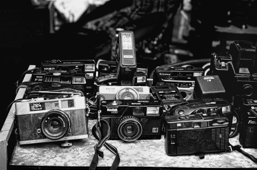 Cámaras de película vintage semiautomáticas