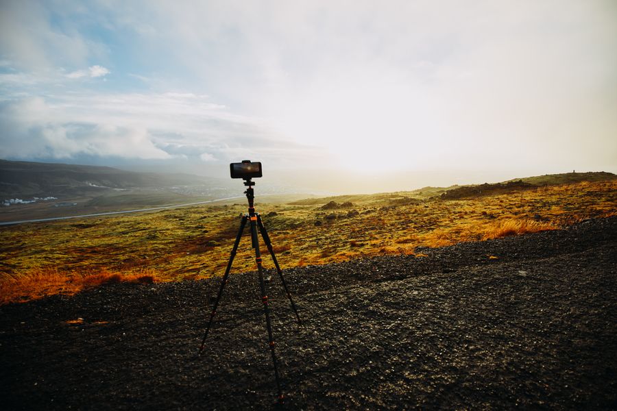 Trípode para fotografía de paisajes colombianos